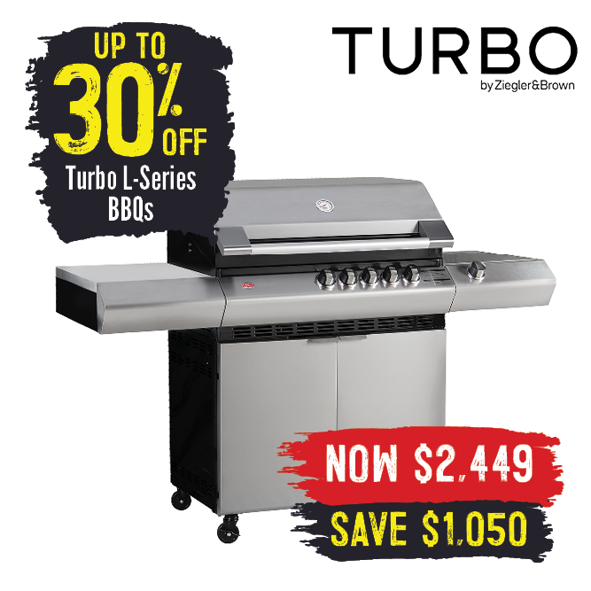 Now $2449 Up To 30% Off Turbo L-Series BBQs | Shop Now